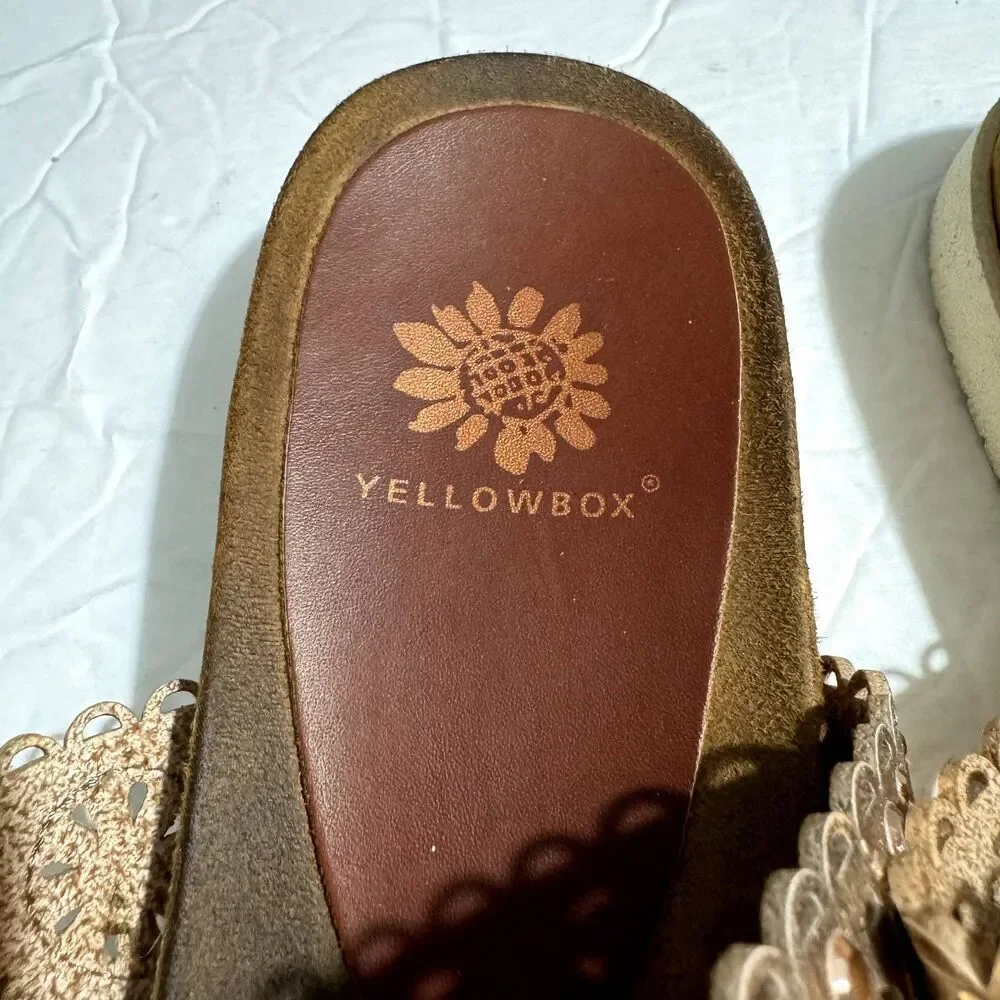 Yellow Box Sandal Mahala Flat Rosegold Comfort Strappy Adjustable Women sz 8.5 - Picture 8 of 11